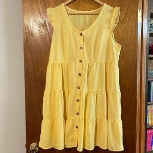 Yellow Button Down Dress